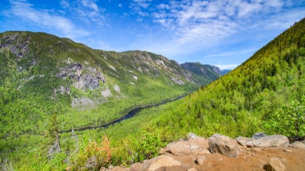 Vue depuis le sentier de l'Acropole des Draveurs à La Malbaie