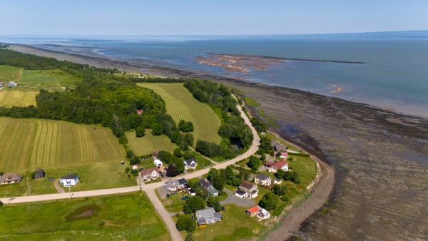 Panorama de l'Isle-aux-Coudres dans Charlevoix au Québec